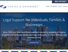 Tablet Screenshot of coateslaw.com